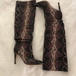 snakeskin boots size 8